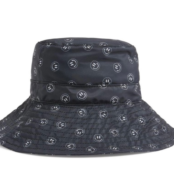 Ganni | Recycled Smiley Face Logo Print Bucket Hat - Picture 13 of 16